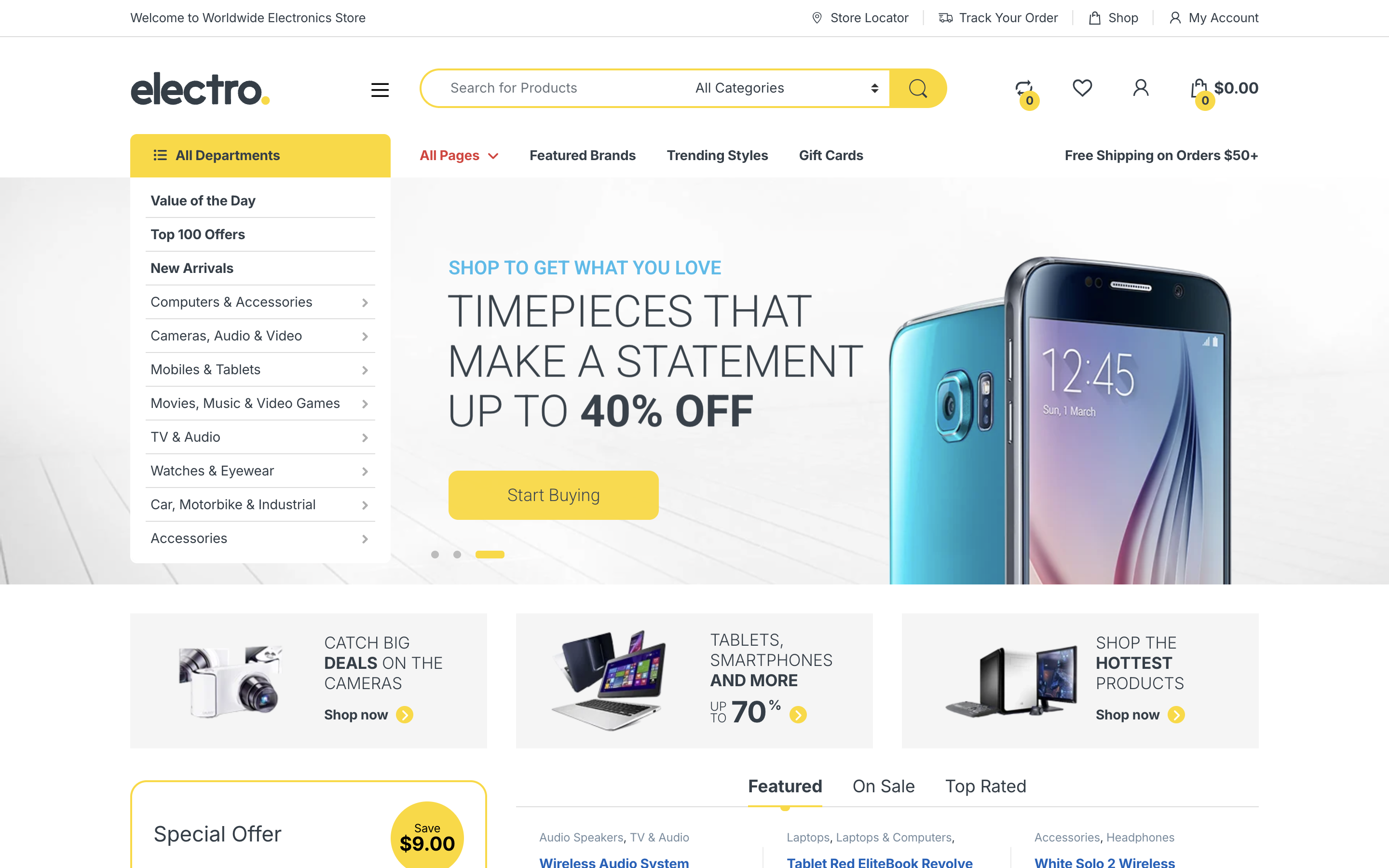 Electro WooCommerce theme for electronics stores