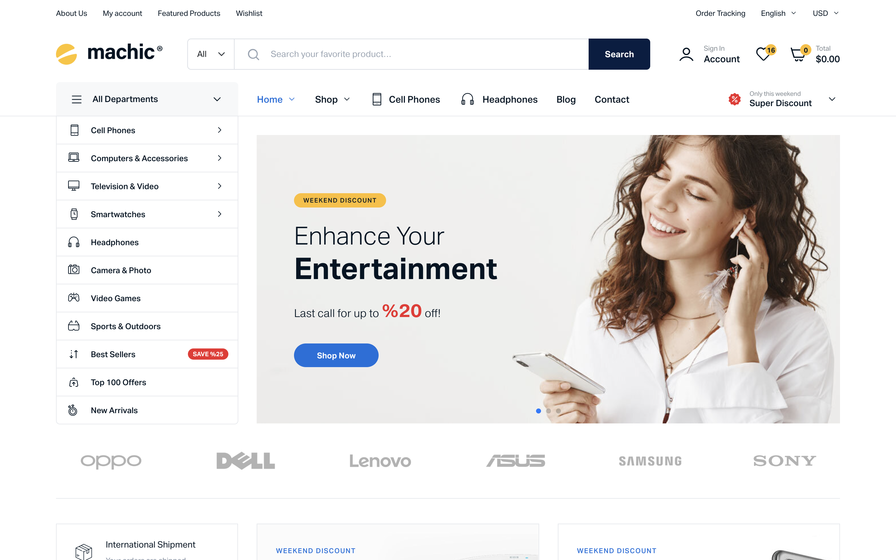 Machic WooCommerce theme for electronics stores
