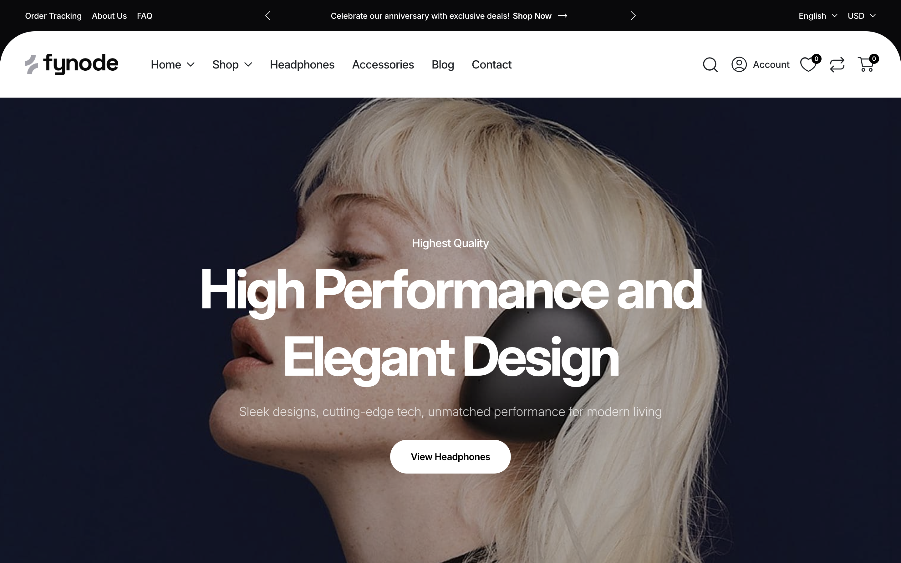 Fynode WooCommerce theme for electronics stores