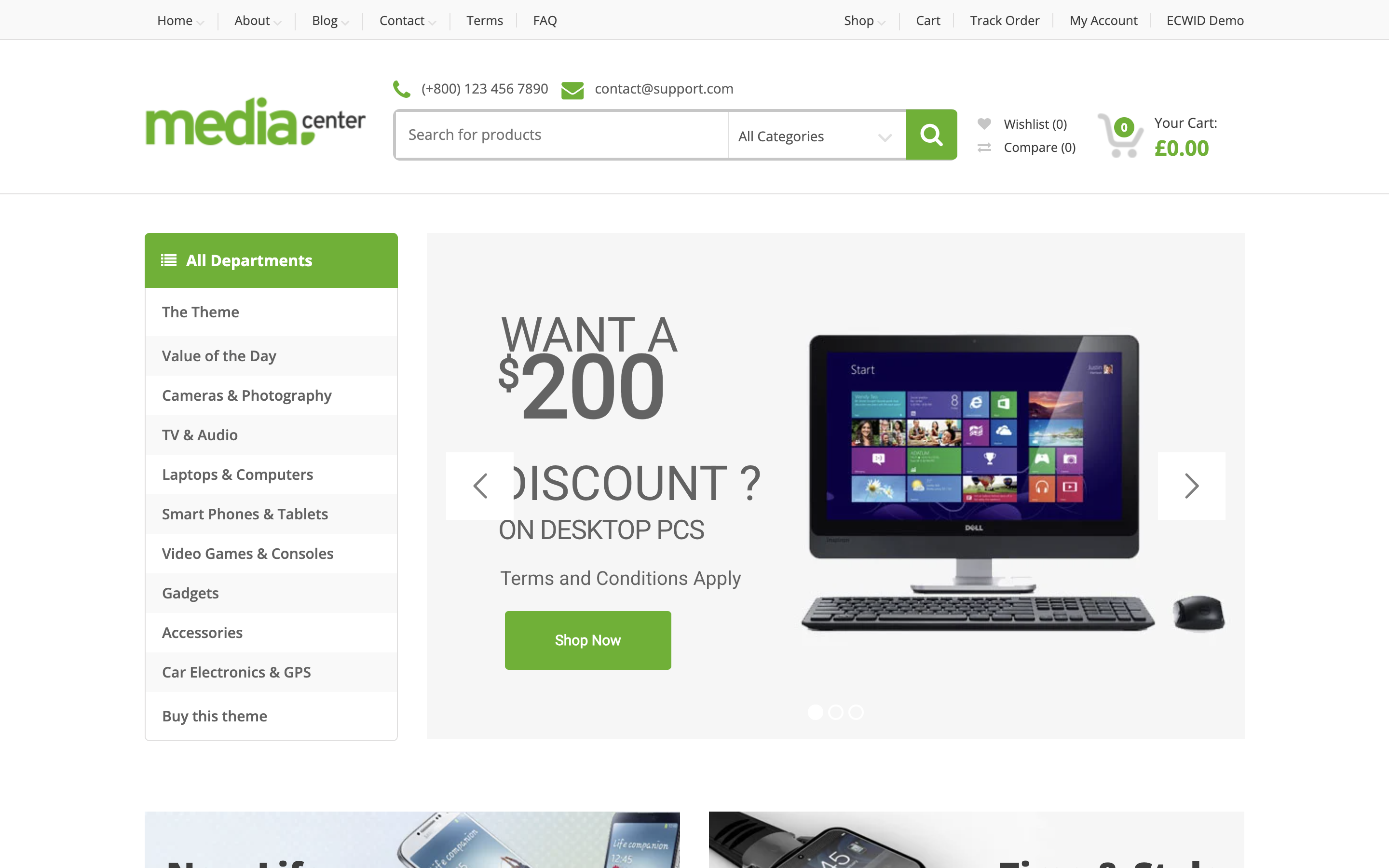 MediaCenter WooCommerce theme for electronics stores