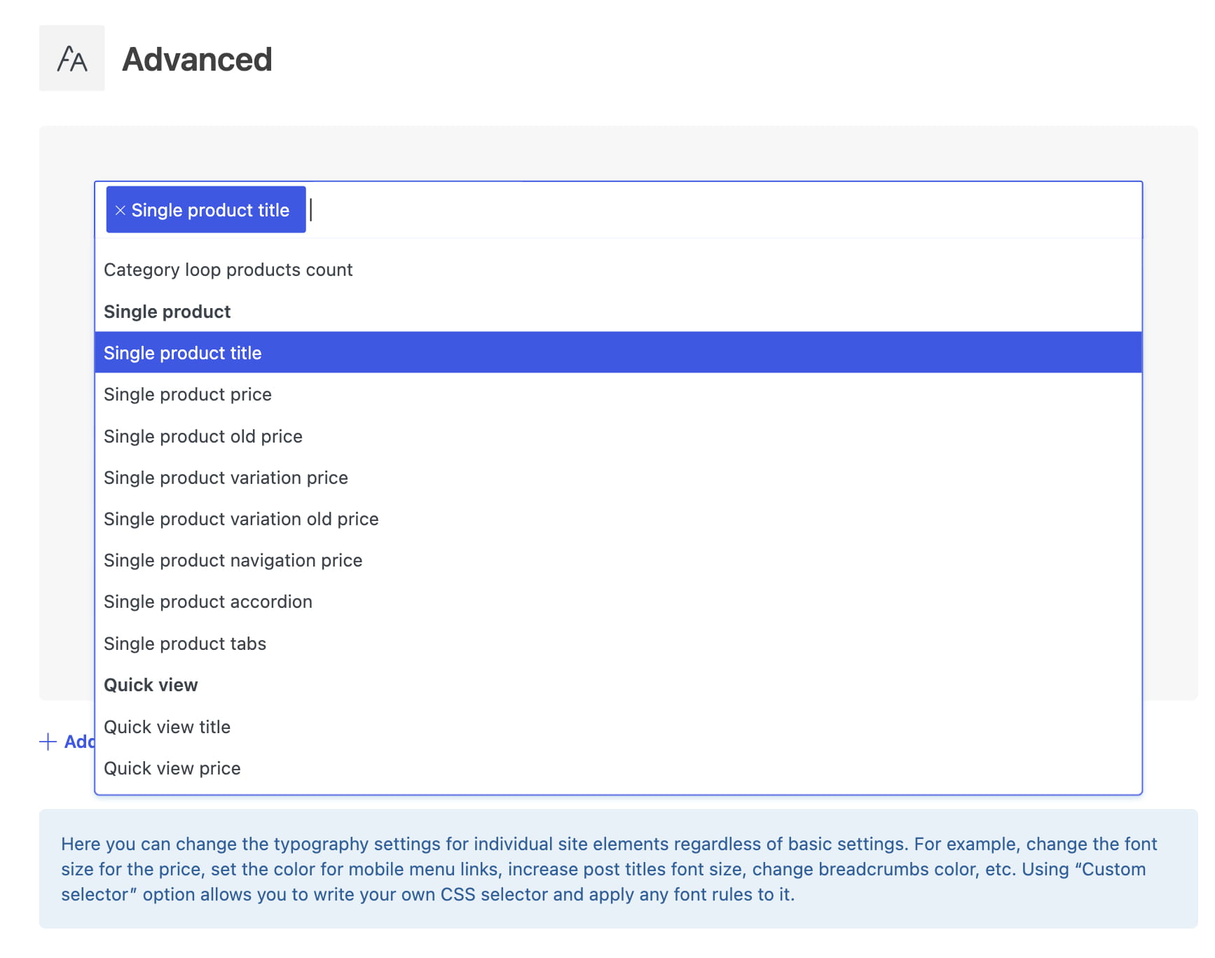 advanced typography settings
