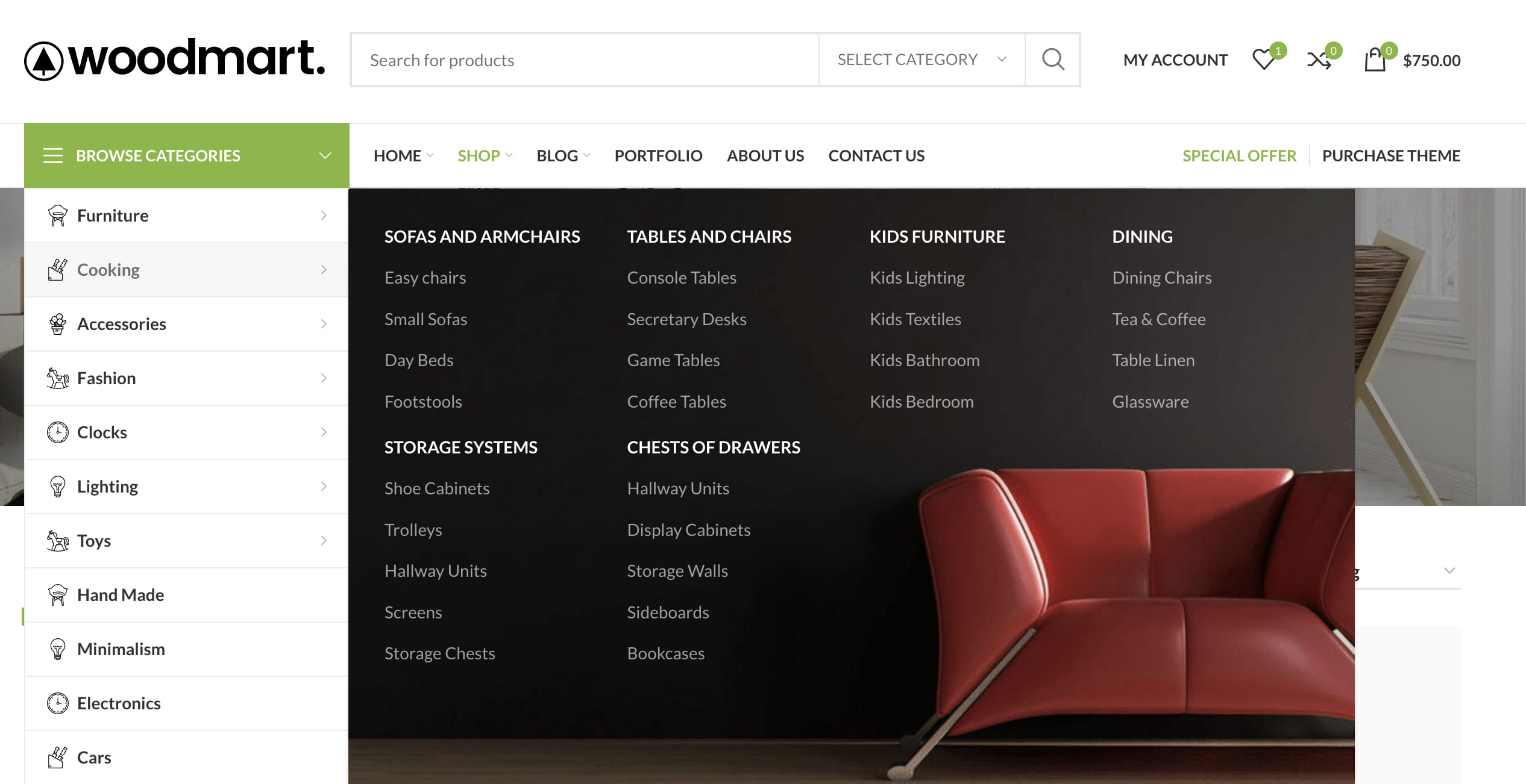 browse categories cooking