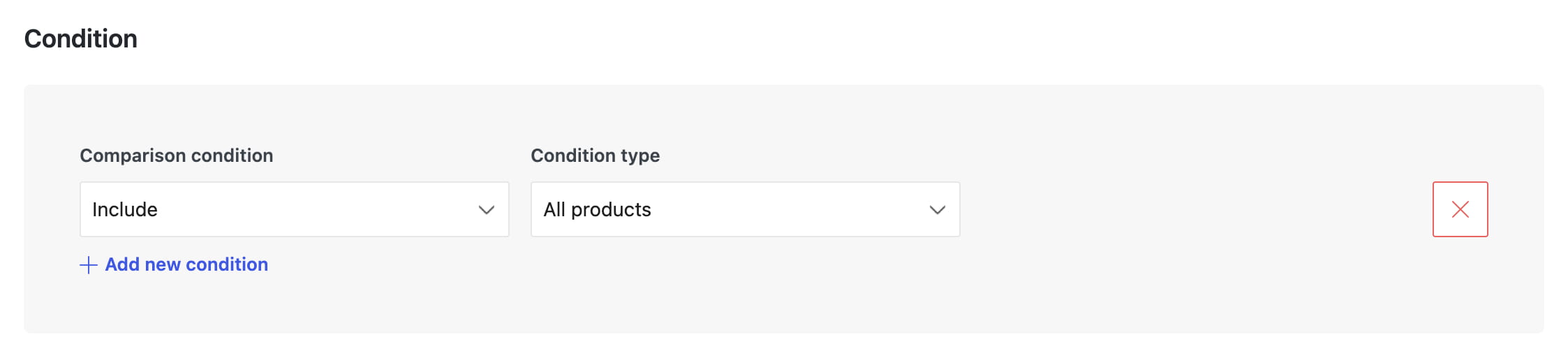 dynamic discount condition