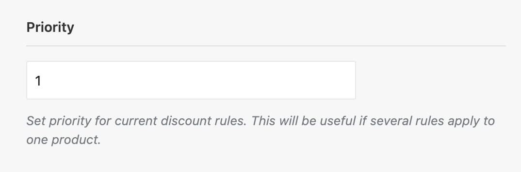 Dynamic discount priority