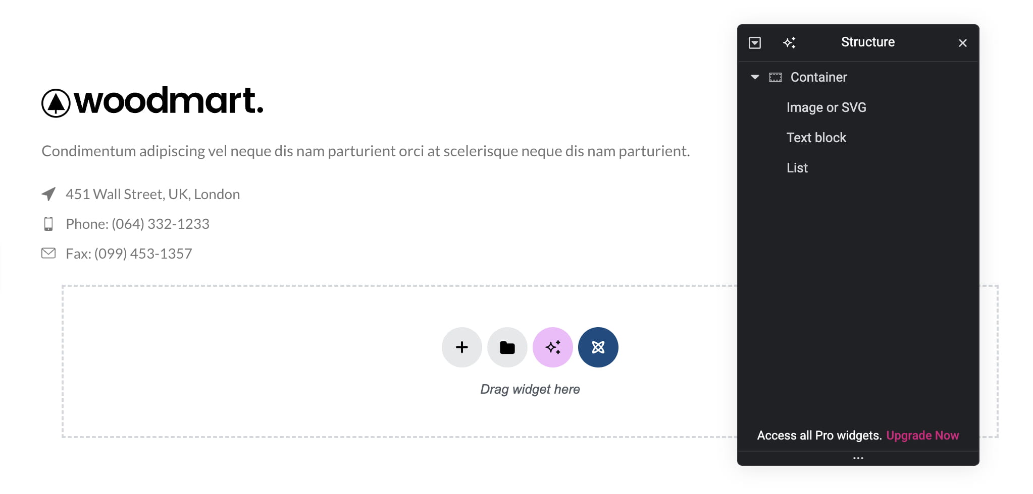 footer edit on elementor