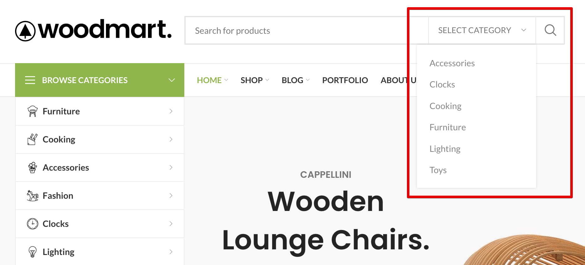saerch product categories