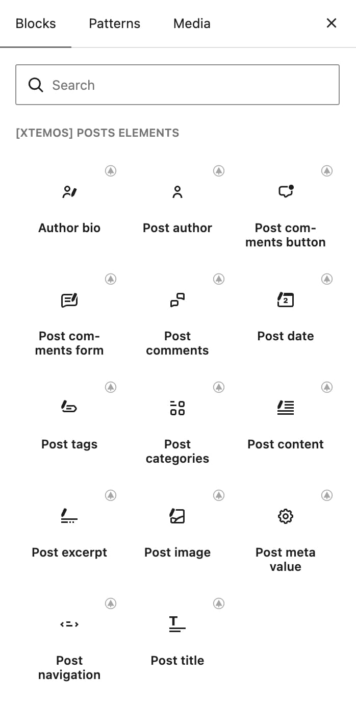 Single posts layout elements Gutenberg