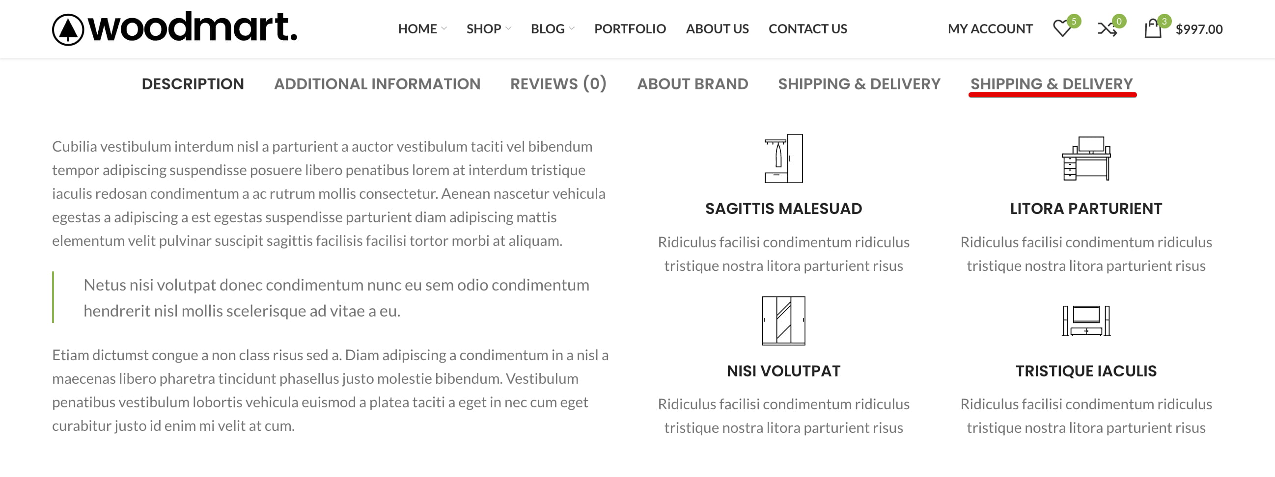 HTML Blocks on single product tabs frontend