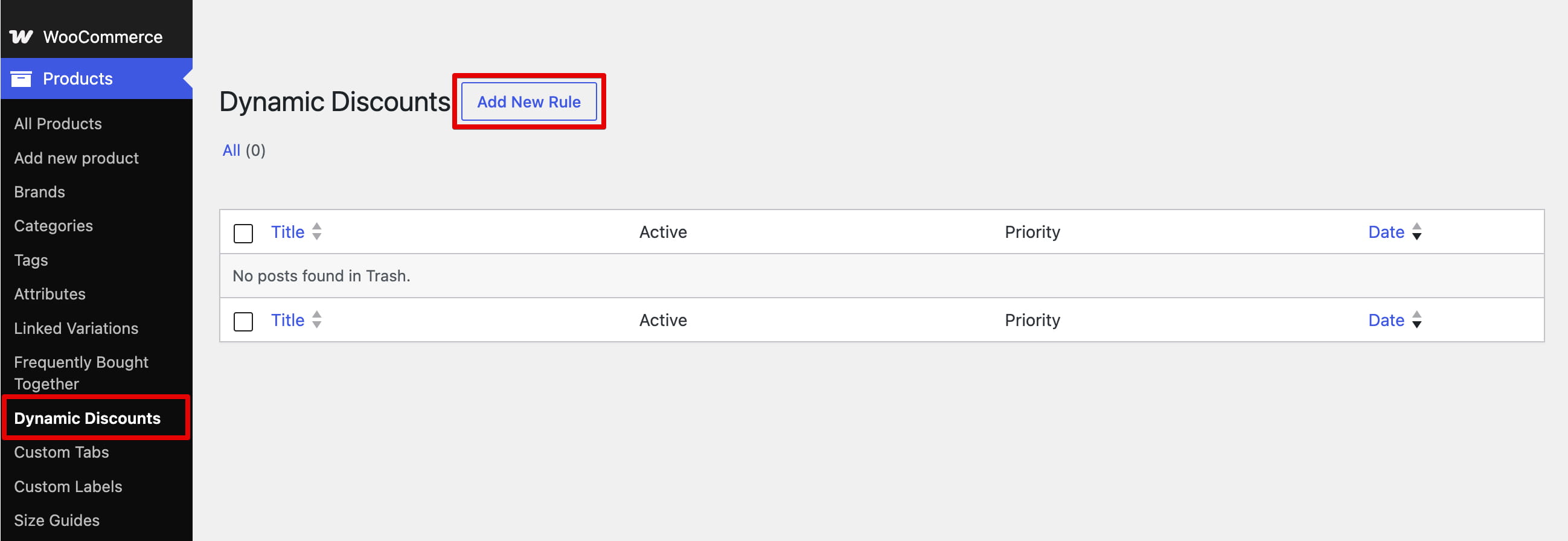 Create dynamic discount table in theme settings