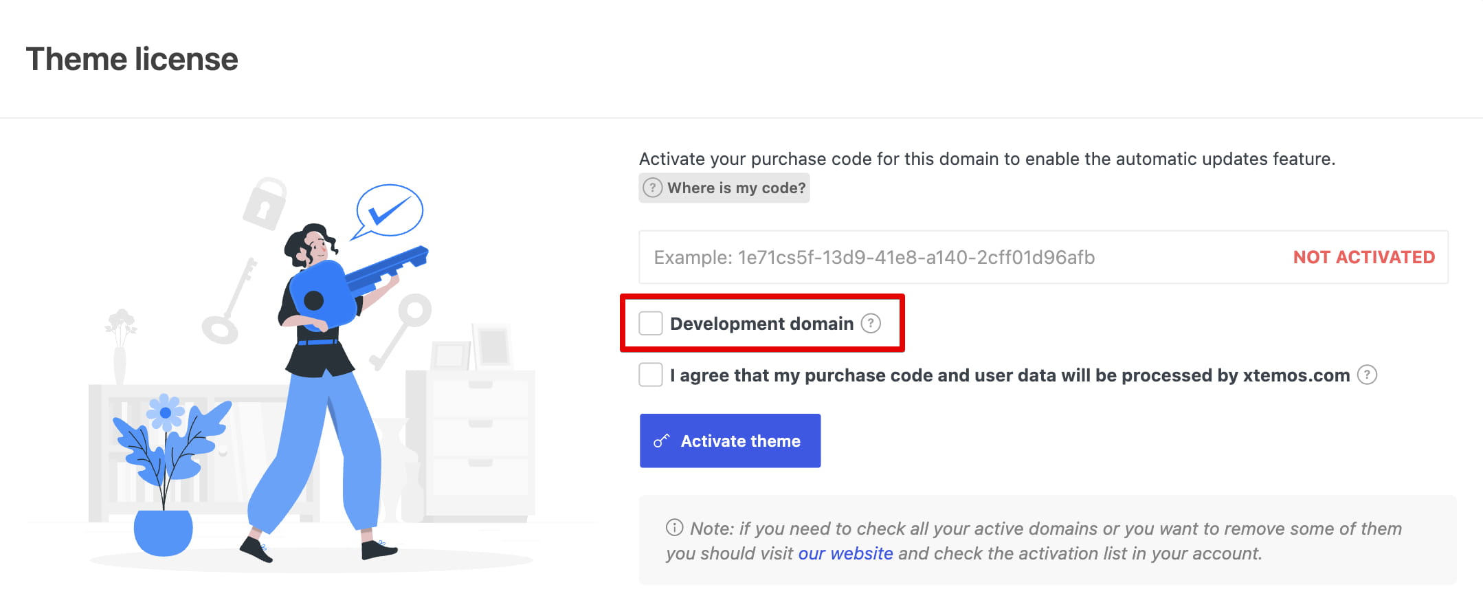 license, development domain focus