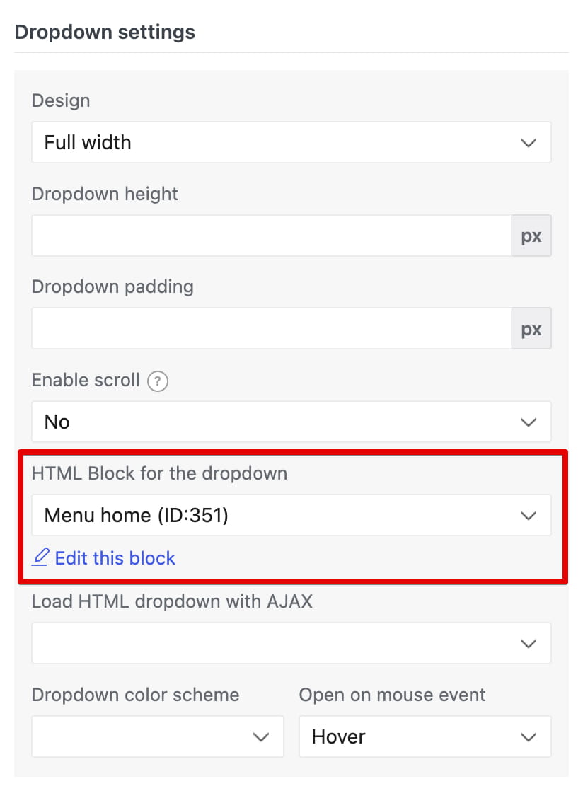 mega menu step 3